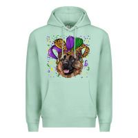 Seafoam mardi gras hat german shepherd Premium Hoodie - RanaPortraitStore