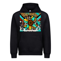 Black turquoise gemstone sunflower Urban Hoodie - Zillion Design Studio