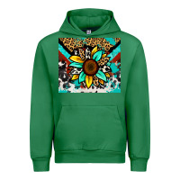 Emerald turquoise gemstone sunflower Urban Hoodie - Zillion Design Studio