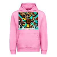 Fuchsia Pink turquoise gemstone sunflower Urban Hoodie - Zillion Design Studio
