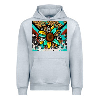 Heather Grey turquoise gemstone sunflower Urban Hoodie - Zillion Design Studio