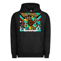 Pigment Black turquoise gemstone sunflower Urban Hoodie - Zillion Design Studio
