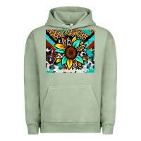 Pigment Oil Green turquoise gemstone sunflower Urban Hoodie - Zillion Design Studio