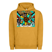 Pigment Peanut Butter turquoise gemstone sunflower Urban Hoodie - Zillion Design Studio