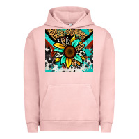 Pigment Salmon turquoise gemstone sunflower Urban Hoodie - Zillion Design Studio