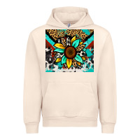 Sandshell turquoise gemstone sunflower Urban Hoodie - Zillion Design Studio