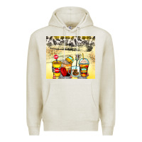Oatmeal Heather bus driver coffee cups Premium Hoodie - Zillion Design Studio
