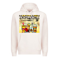 Pale Pink bus driver coffee cups Premium Hoodie - Zillion Design Studio