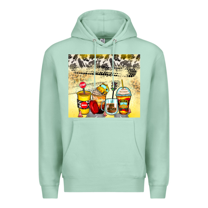 Bus Driver Coffee Cups Premium Hoodie by Zillion Design Studio | Teevron