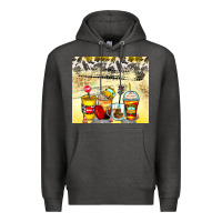 Charcoal Heather bus driver coffee cups Premium Hoodie - Zillion Design Studio