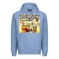 Colony Blue bus driver coffee cups Premium Hoodie - Zillion Design Studio
