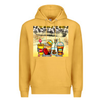Mustard bus driver coffee cups Premium Hoodie - Zillion Design Studio