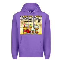 Purple bus driver coffee cups Premium Hoodie - Zillion Design Studio