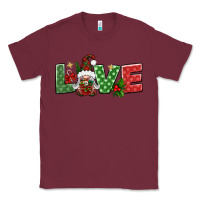 Burgundy love christmas gnome Classic Tee - BundleAndBundleShop