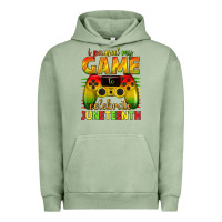 Pigment Oil Green i paused my game celebrate juneteenth Urban Hoodie - texasbilliewilder