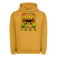Pigment Peanut Butter i paused my game celebrate juneteenth Urban Hoodie - texasbilliewilder