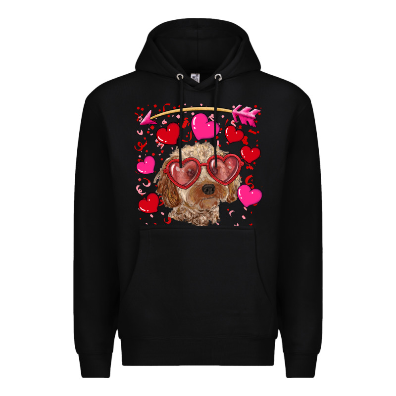 Valentine's Day Cockapoo Premium Hoodie by RanaPortraitStore | Teevron