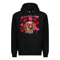 Black valentine's day cockapoo Premium Hoodie - RanaPortraitStore