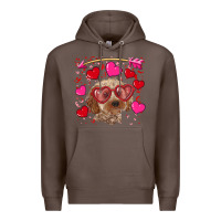 Coffee valentine's day cockapoo Premium Hoodie - RanaPortraitStore