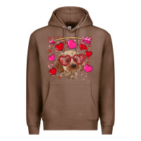 Chestnut valentine's day cockapoo Premium Hoodie - RanaPortraitStore