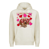 Oatmeal Heather valentine's day cockapoo Premium Hoodie - RanaPortraitStore