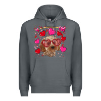 Rock valentine's day cockapoo Premium Hoodie - RanaPortraitStore
