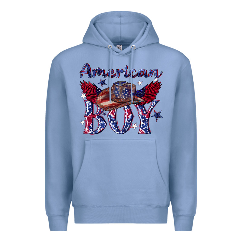 American Boy With Cowboy Premium Hoodie by texasbilliewilder | Teevron