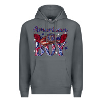 Rock American boy with cowboy Premium Hoodie - texasbilliewilder