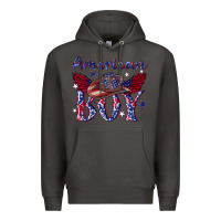 Smoke American boy with cowboy Premium Hoodie - texasbilliewilder