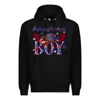 Black American boy with cowboy Premium Hoodie - texasbilliewilder