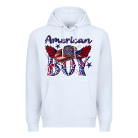 White American boy with cowboy Premium Hoodie - texasbilliewilder
