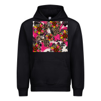 Black sunflower cowhide Urban Hoodie - Zillion Design Studio