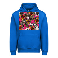 Cobalt sunflower cowhide Urban Hoodie - Zillion Design Studio