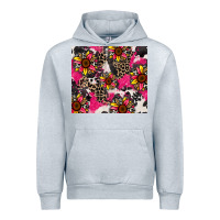 Heather Grey sunflower cowhide Urban Hoodie - Zillion Design Studio