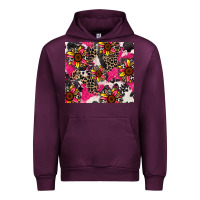 Mauve Wine sunflower cowhide Urban Hoodie - Zillion Design Studio