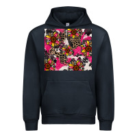Navy sunflower cowhide Urban Hoodie - Zillion Design Studio