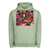 Pigment Oil Green sunflower cowhide Urban Hoodie - Zillion Design Studio