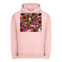 Pigment Salmon sunflower cowhide Urban Hoodie - Zillion Design Studio