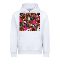 White sunflower cowhide Urban Hoodie - Zillion Design Studio