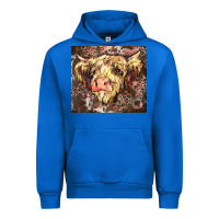 Cobalt leopard cow Urban Hoodie - Zillion Design Studio