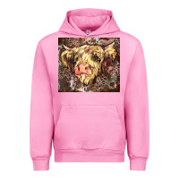 Fuchsia Pink leopard cow Urban Hoodie - Zillion Design Studio