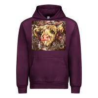 Mauve Wine leopard cow Urban Hoodie - Zillion Design Studio