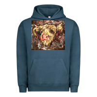 Pigment Midnight Navy leopard cow Urban Hoodie - Zillion Design Studio