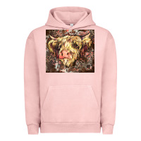 Pigment Salmon leopard cow Urban Hoodie - Zillion Design Studio