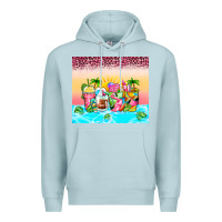 Blue Mist beach summer coffee cups Premium Hoodie - Zillion Design Studio