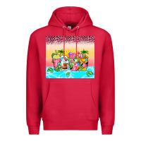 Cardinal beach summer coffee cups Premium Hoodie - Zillion Design Studio