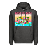 Charcoal Heather beach summer coffee cups Premium Hoodie - Zillion Design Studio