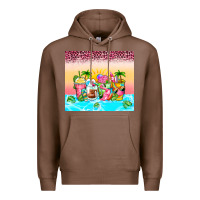 Chestnut beach summer coffee cups Premium Hoodie - Zillion Design Studio