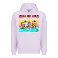 Lilac beach summer coffee cups Premium Hoodie - Zillion Design Studio