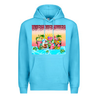 Ocean Blue beach summer coffee cups Premium Hoodie - Zillion Design Studio